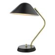 Dar Erna Table Lamp Polished Brass Satin Black Online Sale