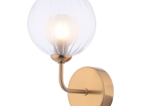 Dar Feya Wall Light Antique Bronze & Clear Opal Glass Online Hot Sale