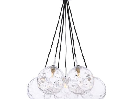 Dar Elpis 7 Light Cluster Pendant Clear Glass Sale