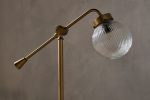 Nkuku Sengol Recycled Glass Desk Lamp Antique Brass For Sale