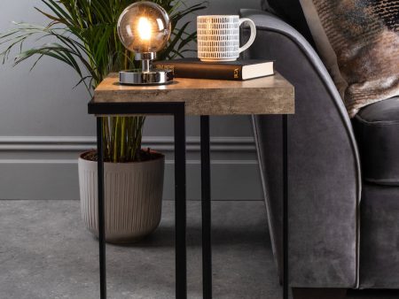 Dar Royan Square Side Table Concrete Effect Supply