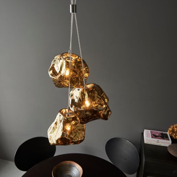 Endon Rock 3lt Pendant Cluster Bronze Online