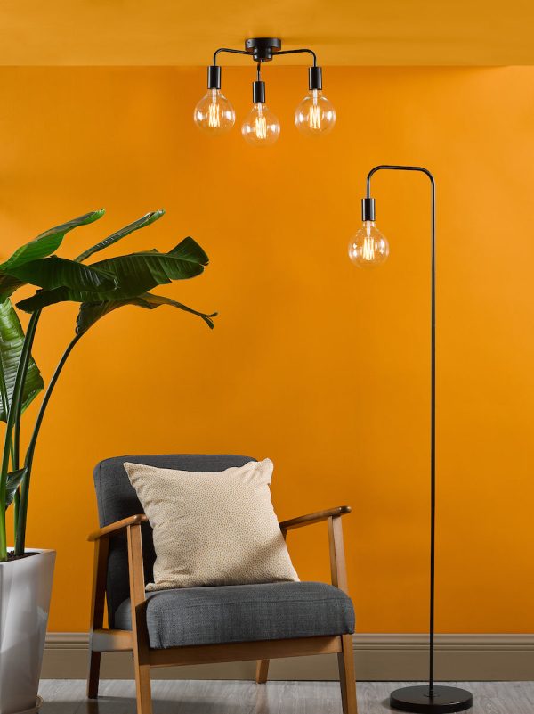 Dar Dena Floor Lamp Matt Black Online Sale