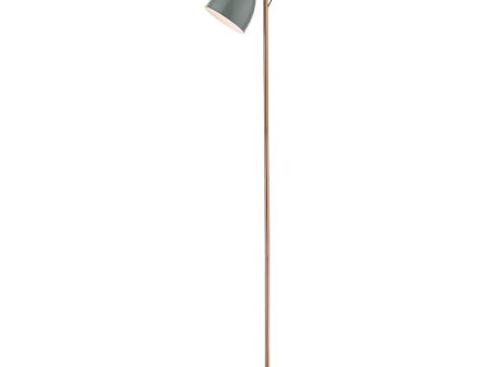 Dar Frederick Floor Lamp Grey and Copper For Discount