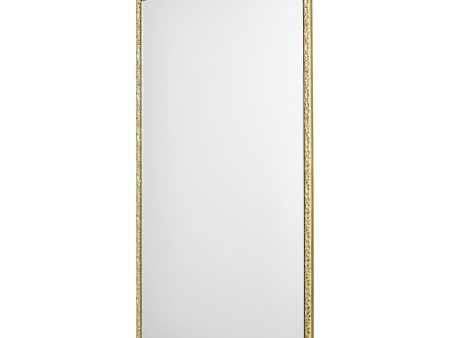 Dar Jinelle Rectangle Mirror Textured Gold Frame 86 X 50cm For Cheap