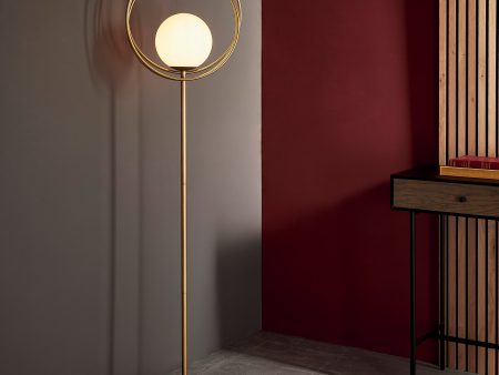 Amos Warhol Floor Lamp Brushed Gold Supply