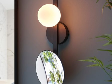 Amos Nebula Bathroom Wall Light with Mirror Black black Online Hot Sale