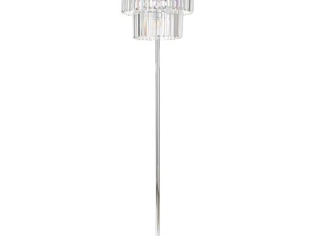 Dar Gold Collection Angel Floor Lamp Polished Chrome Crystal Fashion