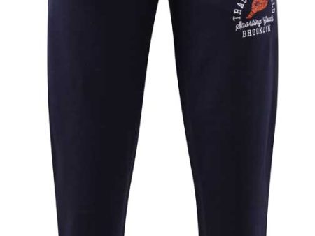 Chilworth Embroidered Logo Open Hem Joggers - Navy on Sale