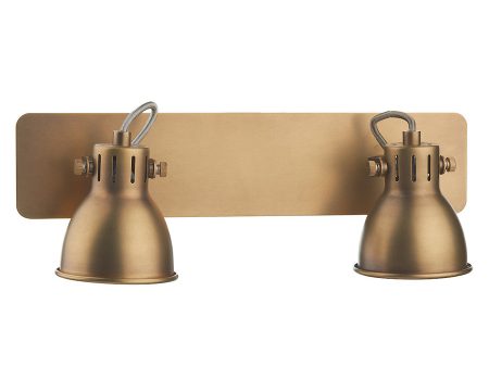 Dar Idaho Double Spotlight Antique Brass For Discount