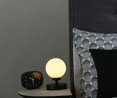 Dar Esben Touch Table Lamp Black With Opal Glass Online Sale