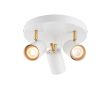 Endon Gull 3 Arm Spotlight Matt White & Satin Brass Fashion