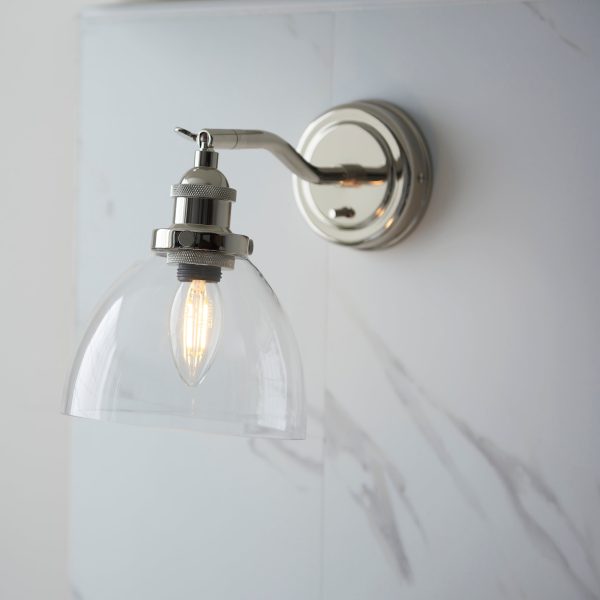 Amos Vermont Wall Light Polished Nickel Sale