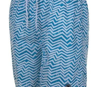 Zig Zag Print Swim Shorts Hot on Sale