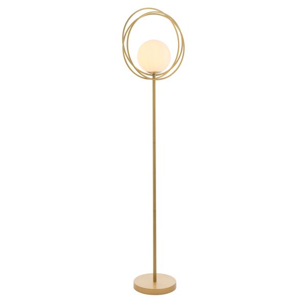 Amos Warhol Floor Lamp Brushed Gold Supply