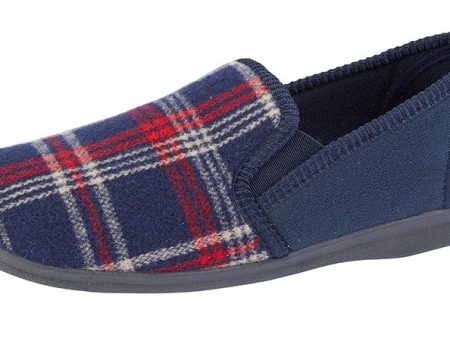 Jim  Check Velour Slippers For Cheap