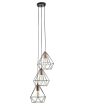 Dar Deyon 3 Light Cluster Pendant Black and Copper Supply