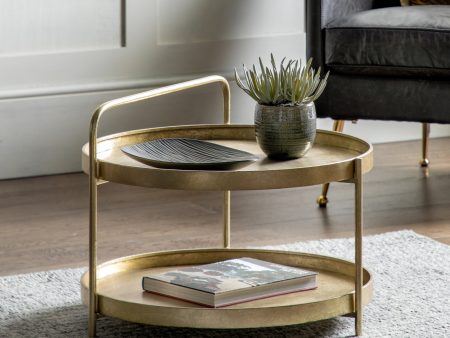 Amos Sennen Coffee Table Gold For Sale