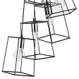 Dar Tower 6 Light Cluster Pendant Black and Polished Chrome on Sale