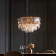 Amos Concave 9 Light Crystal Chandelier Warm Brass For Cheap