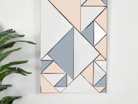 Dar Ephesus Rectangle Mirror Rose Gold & Smoke Blue Online Hot Sale