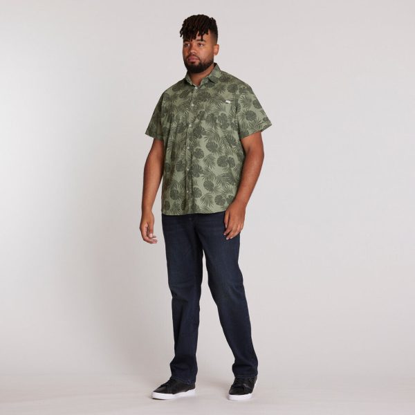 All-over Leaf Print Short Sleeve Shirt Online Sale