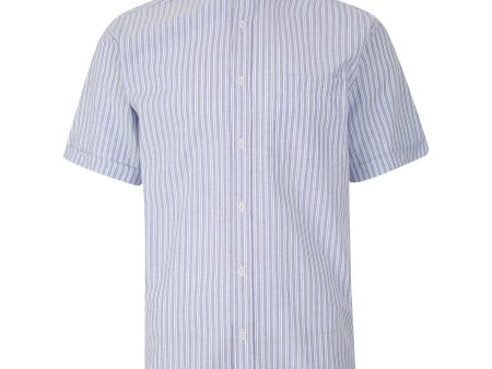 Grandad Collar Stripe Shirt Supply