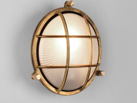 Astro Thurso Round Outdoor Wall Light Brass Sale