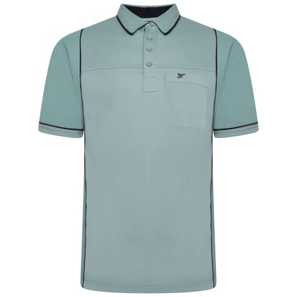 Contrast Panel Polo Shirt Online Sale