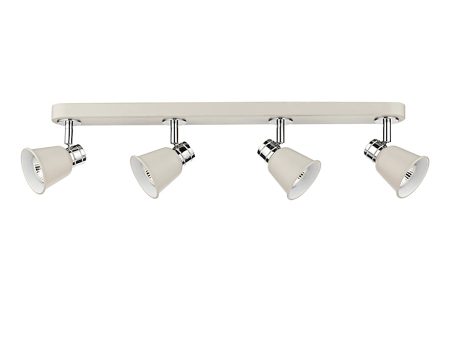 Dar Fry 4 Bar Spotlight Cream and Polished Chrome Hot on Sale