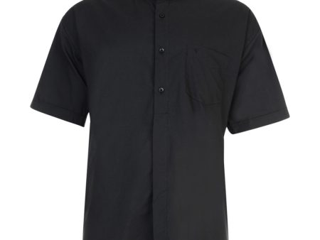 Grandad Collar Short Sleeve Shirt Discount