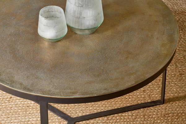 Nkuku Maba Coffee Table Antique Brass Hot on Sale