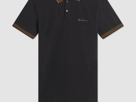 Herringbone Collar Polo Shirt For Sale