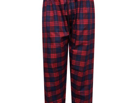 Red & Navy Check Lounge Pants Cheap