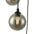 Dar Federico 5 Light Cluster Pendant Black Smoked Glass Sale