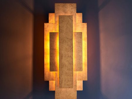 Amos Vaughn Wall Light Gold Leaf on Sale