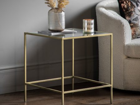 Amos Rothbury Side Table Champagne Online now