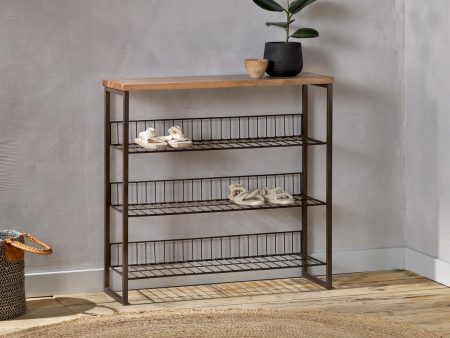 Nkuku Kiyoma Iron & Wood Tall Standing Shelves Online