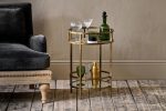 Nkuku Nakuru Iron & Glass Drinks Side Table Brass Online Hot Sale