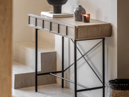 Amos Panelled 2 Drawer Console Online