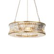 Amos Concave 6 Light Crystal Chandelier Warm Brass Online