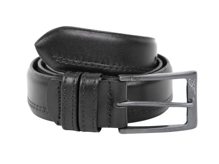 Twin Stitch Leather Belt Online Hot Sale