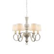 Amos Cotswolds Chandelier Distressed White with Shades Online Sale