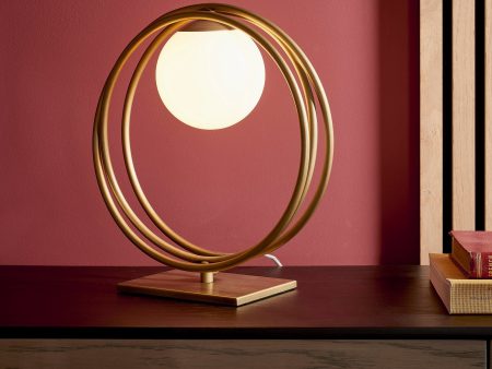 Amos Warhol Table Lamp Brushed Gold Online now