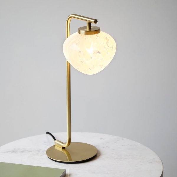 Amos Confetti Table Lamp Satin Brass For Sale