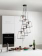 Dar Tower 6 Light Cluster Pendant Black and Copper Online