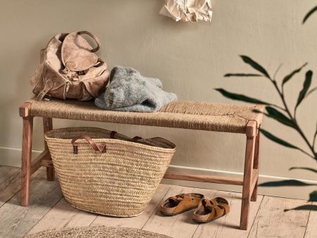 Nkuku Amhara Acacia & Jute Woven Bench Natural Discount