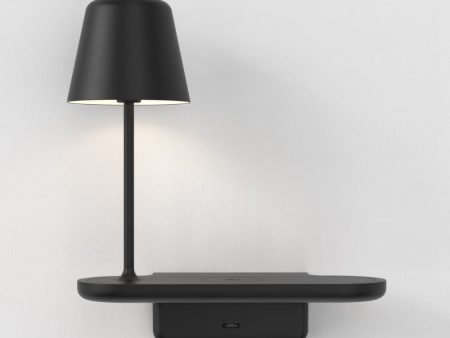 Astro Ito Wall Mounted Bedside Lamp with USB Matt Black Online Hot Sale