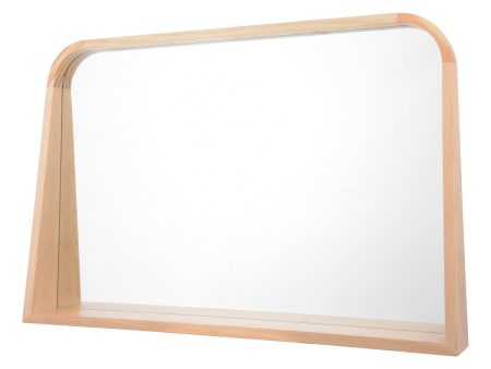 Dar Fulgencio Rectangle Mirror With Shelf Light Oak 60 X 90cm For Sale