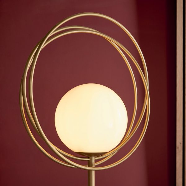 Amos Warhol Floor Lamp Brushed Gold Supply